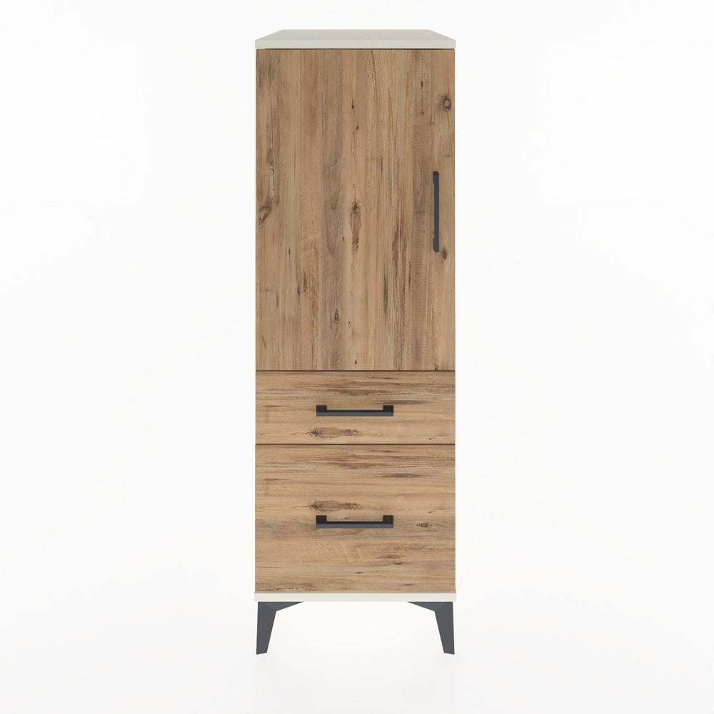 Woodntry Modular Cabinet Moonstone 44x30x122 cm with Doors and Drawers KC105-1