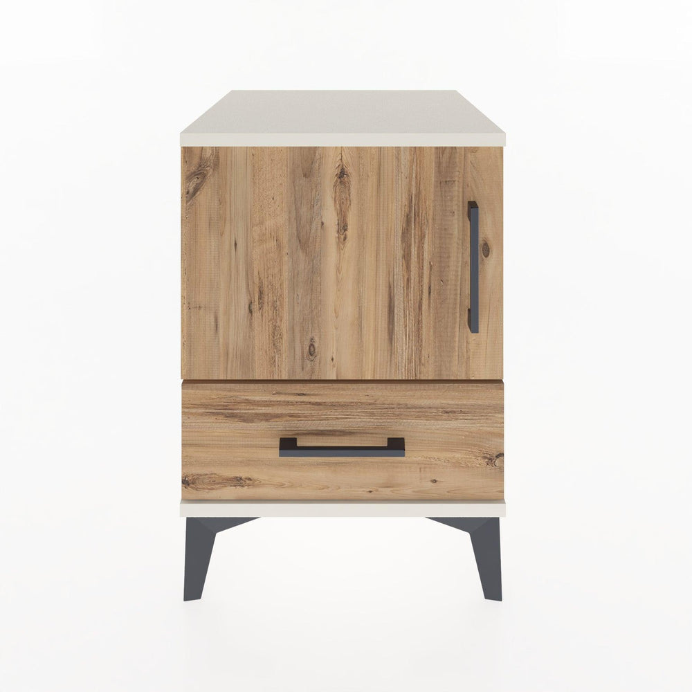Woodntry Modular Nightstand Moonstone 44x44x52 cm with Cover and Drawer KC5-1