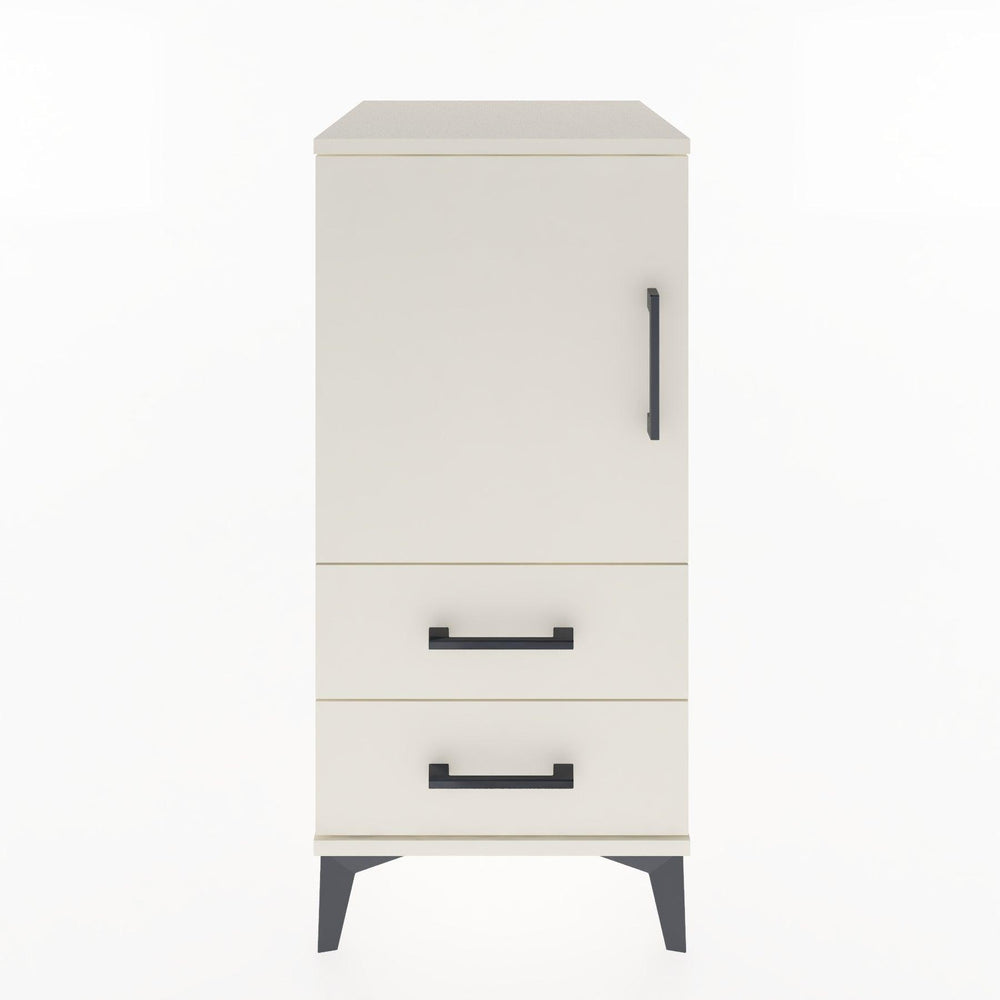 Woodntry Modular Nightstand Moonstone 44x44x84 cm with Cover and Drawer KC27-1
