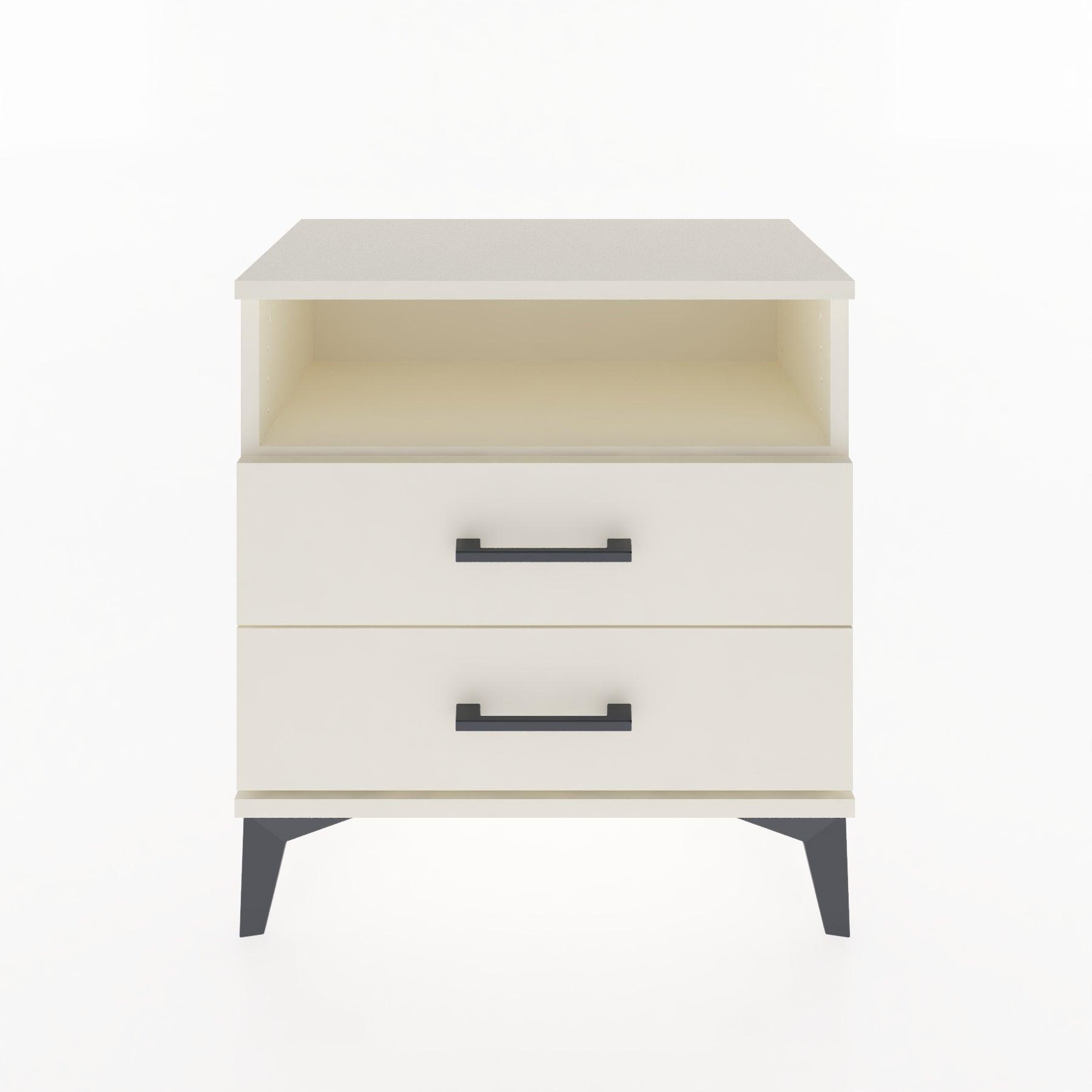 Woodntry Modular Nightstand Moonstone 60x30x52 cm with Drawer and Shelf CR5-1