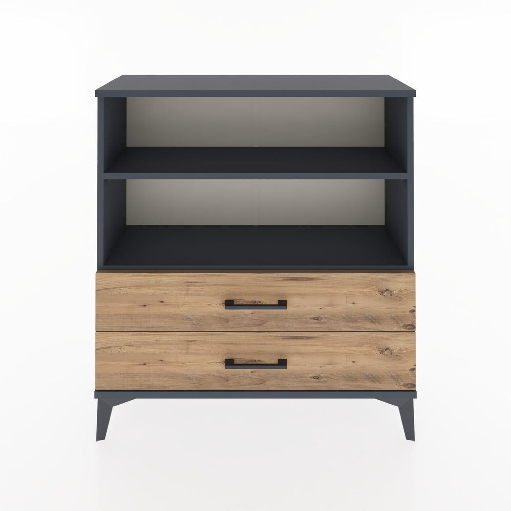 Woodntry Modular Dresser Anthracite 88x30x84 cm with Drawers and Shelves CR5-2