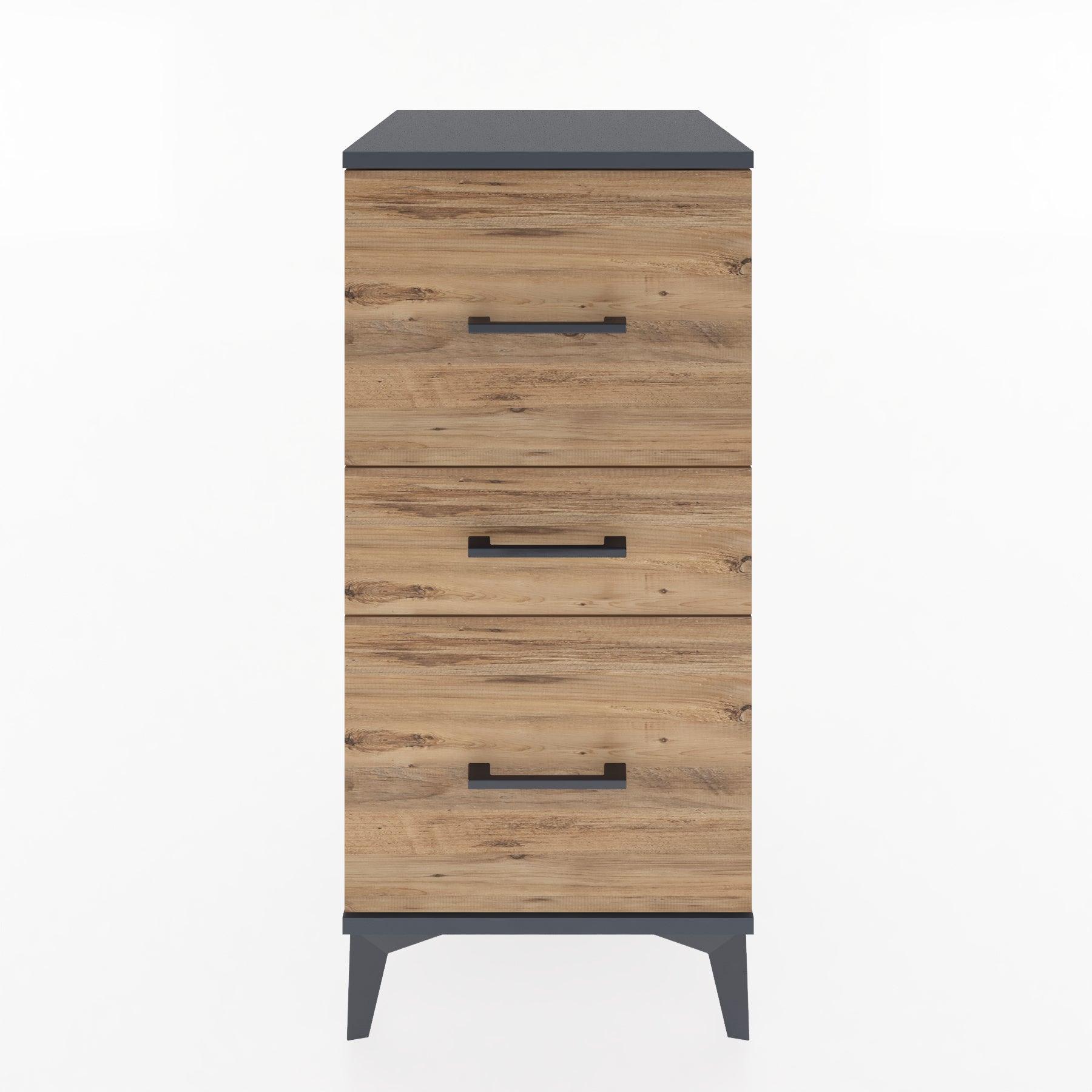 Woodntry Modular Nightstand Anthracite 44x44x84 cm Drawer C5-2