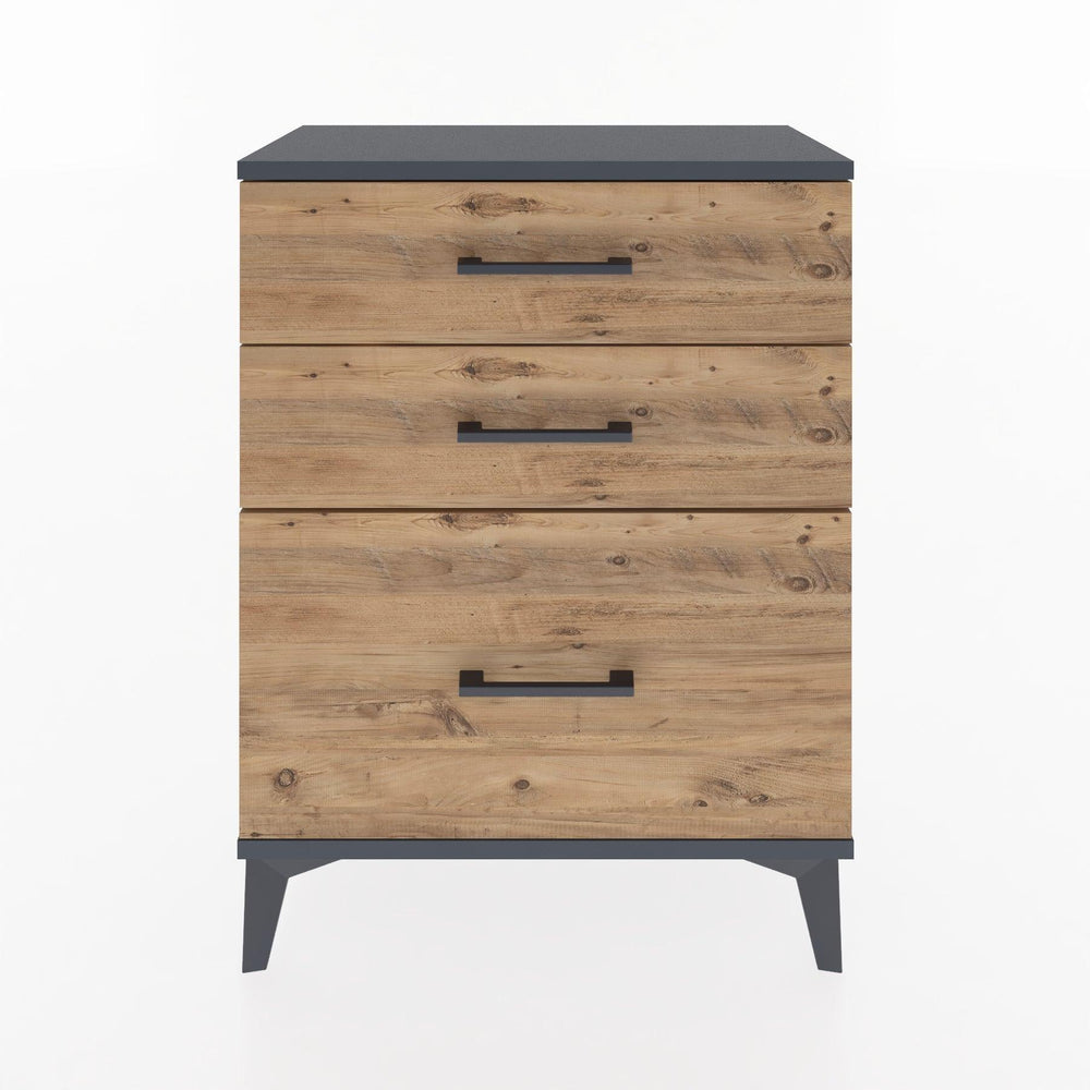 Woodntry Modular Nightstand Anthracite 60x30x68 cm Drawer C5-2