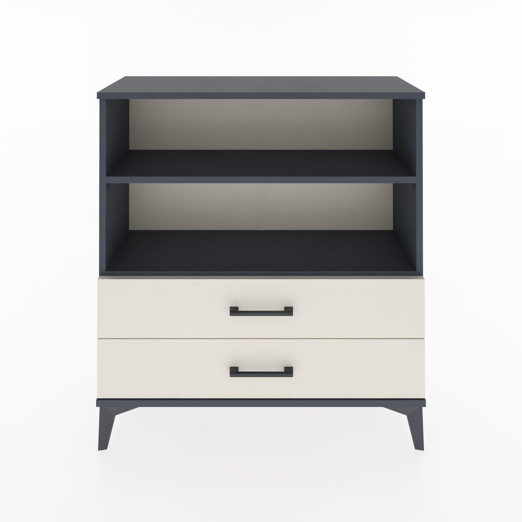 Woodntry Modular Dresser Anthracite 88x30x84 cm with Drawers and Shelves CR5-2