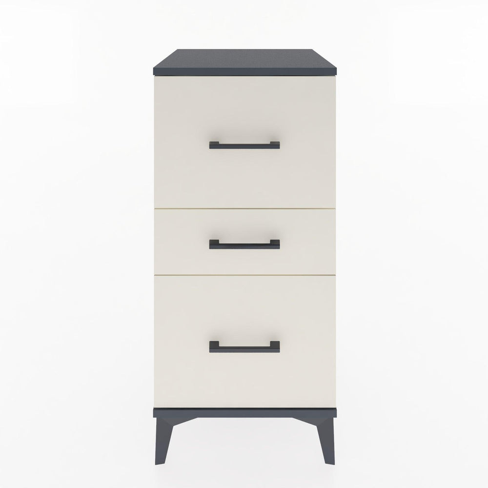 Woodntry Modüler Komodin Antrasit 44x44x84 cm Çekmeceli C5-2