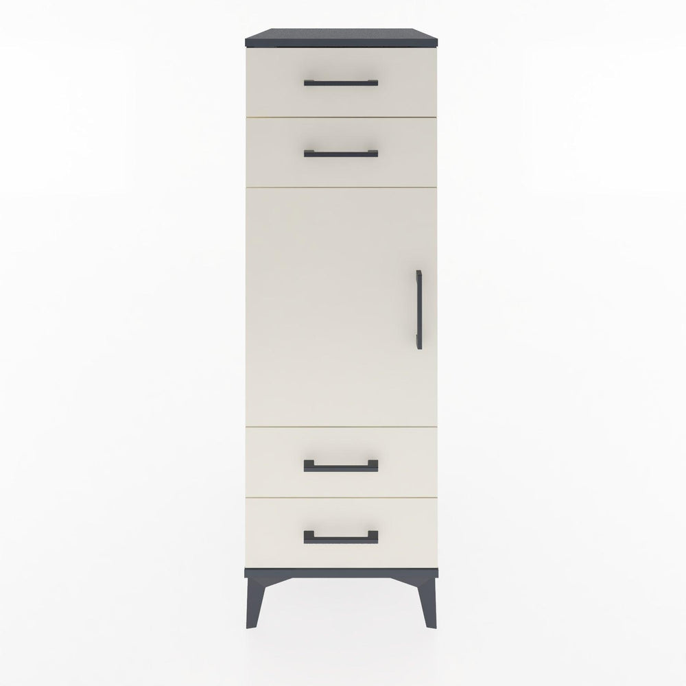 Woodntry Modular Cabinet Anthracite 44x30x122 cm with Doors and Drawers KC55-2