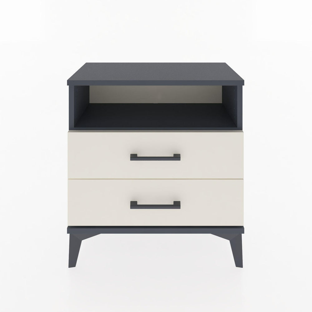 Woodntry Modular Nightstand Anthracite 60x30x52 cm with Drawers and Shelves CR5-2