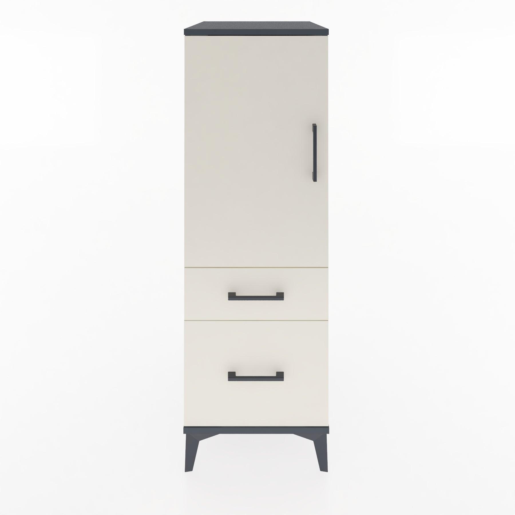 Woodntry Modular Cabinet Anthracite 44x30x122 cm with Doors and Drawers KC105-2