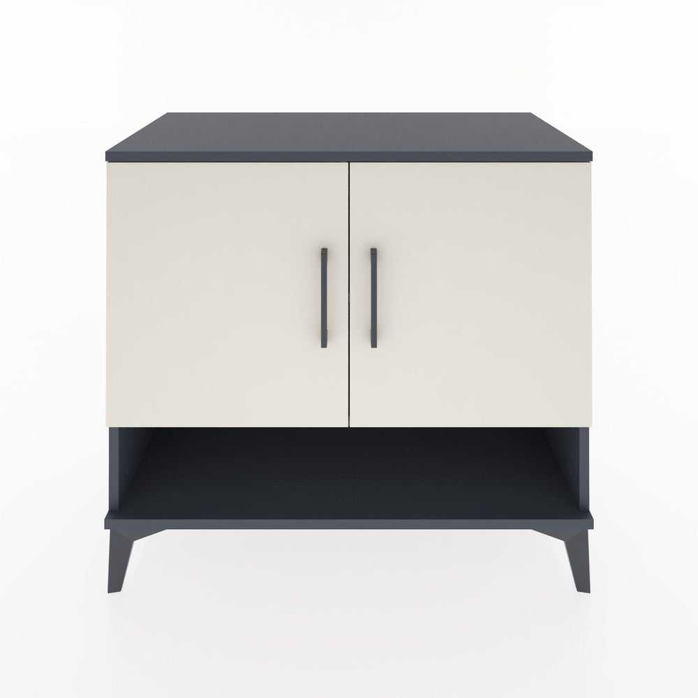 Woodntry Modüler Şifonyer Antrasit 88x44x68 cm Kapaklı ve Raflı KR5-2