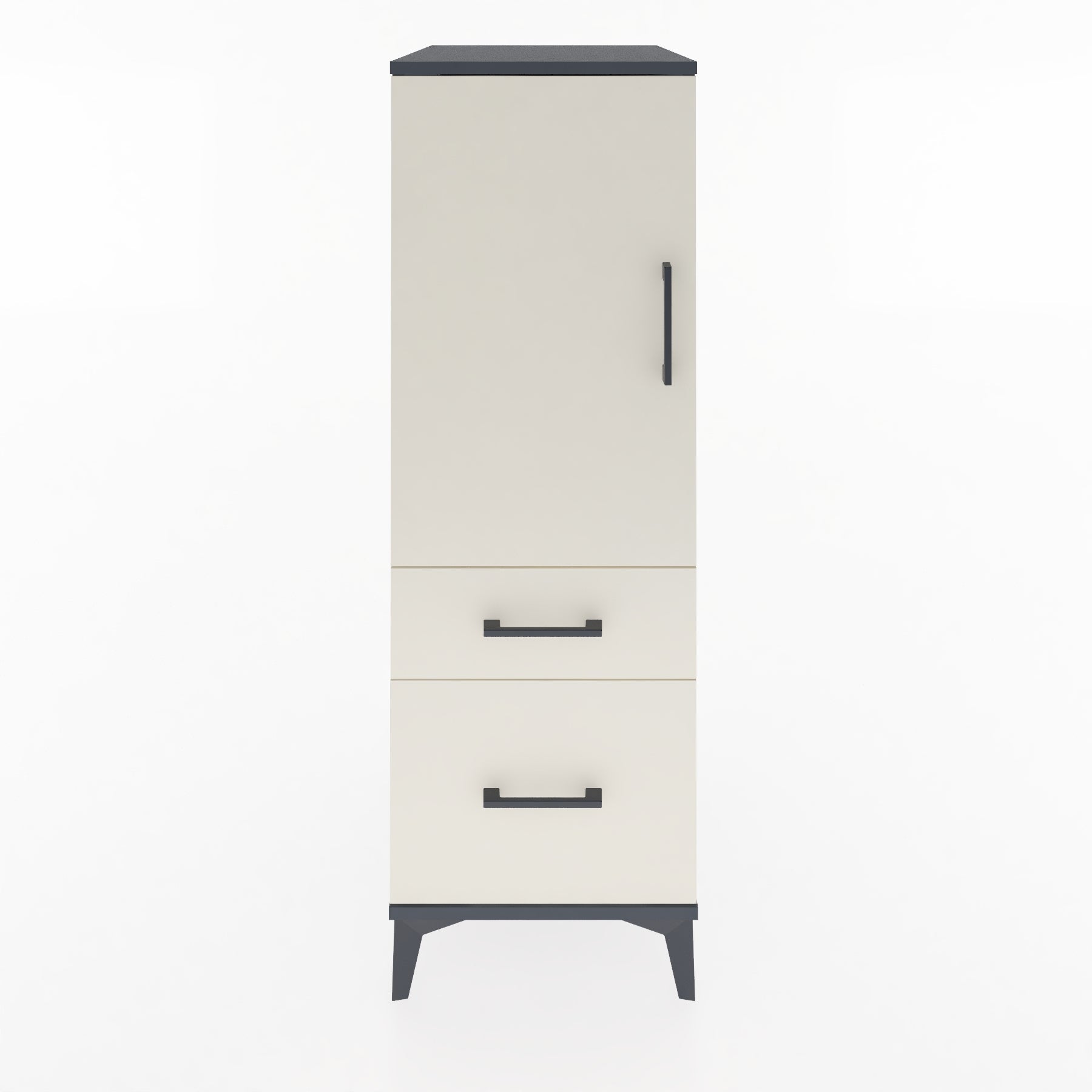 Woodntry Modular Cabinet Anthracite 44x59x122 cm with Doors and Drawers KC105-2