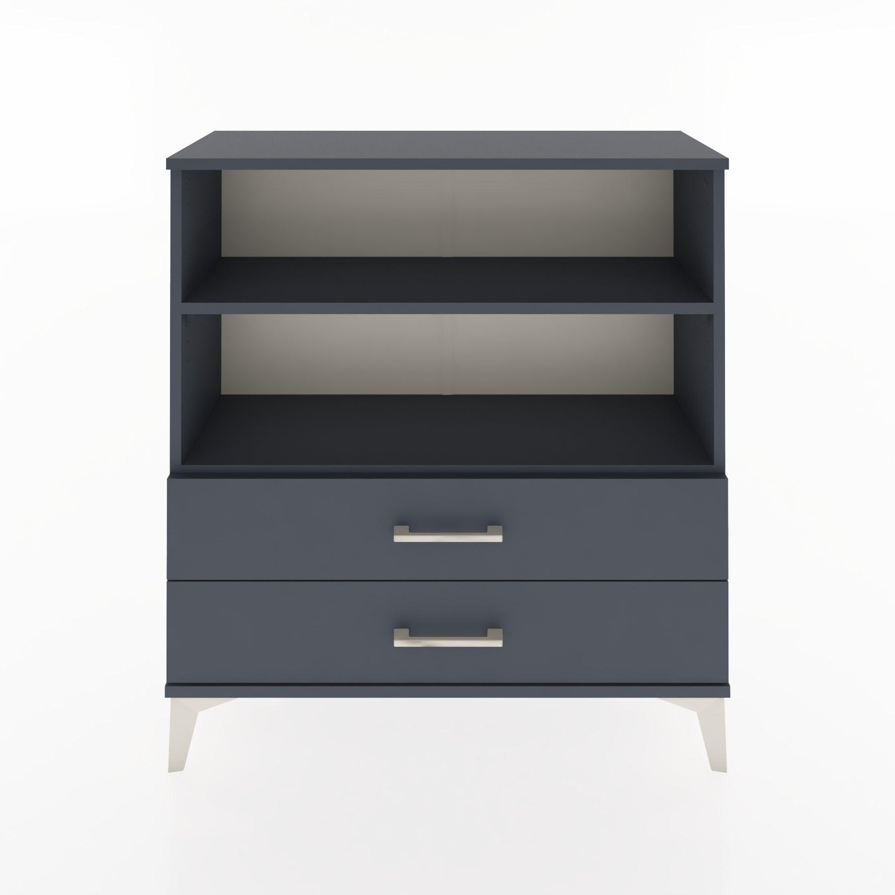 Woodntry Modular Dresser Anthracite 88x30x84 cm with Drawers and Shelves CR5-2