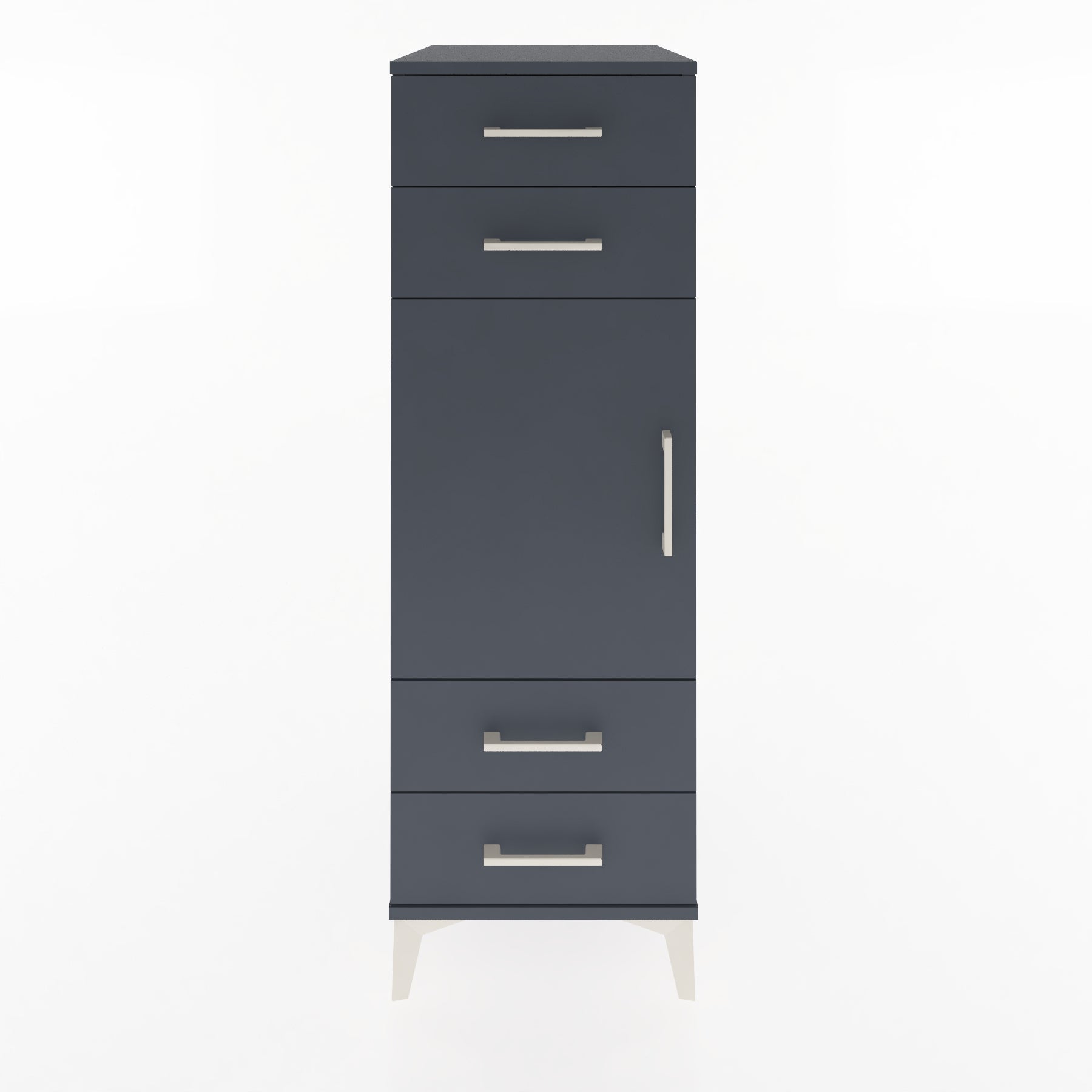 Woodntry Modular Cabinet Anthracite 44x59x122 cm with Doors and Drawers KC55-2
