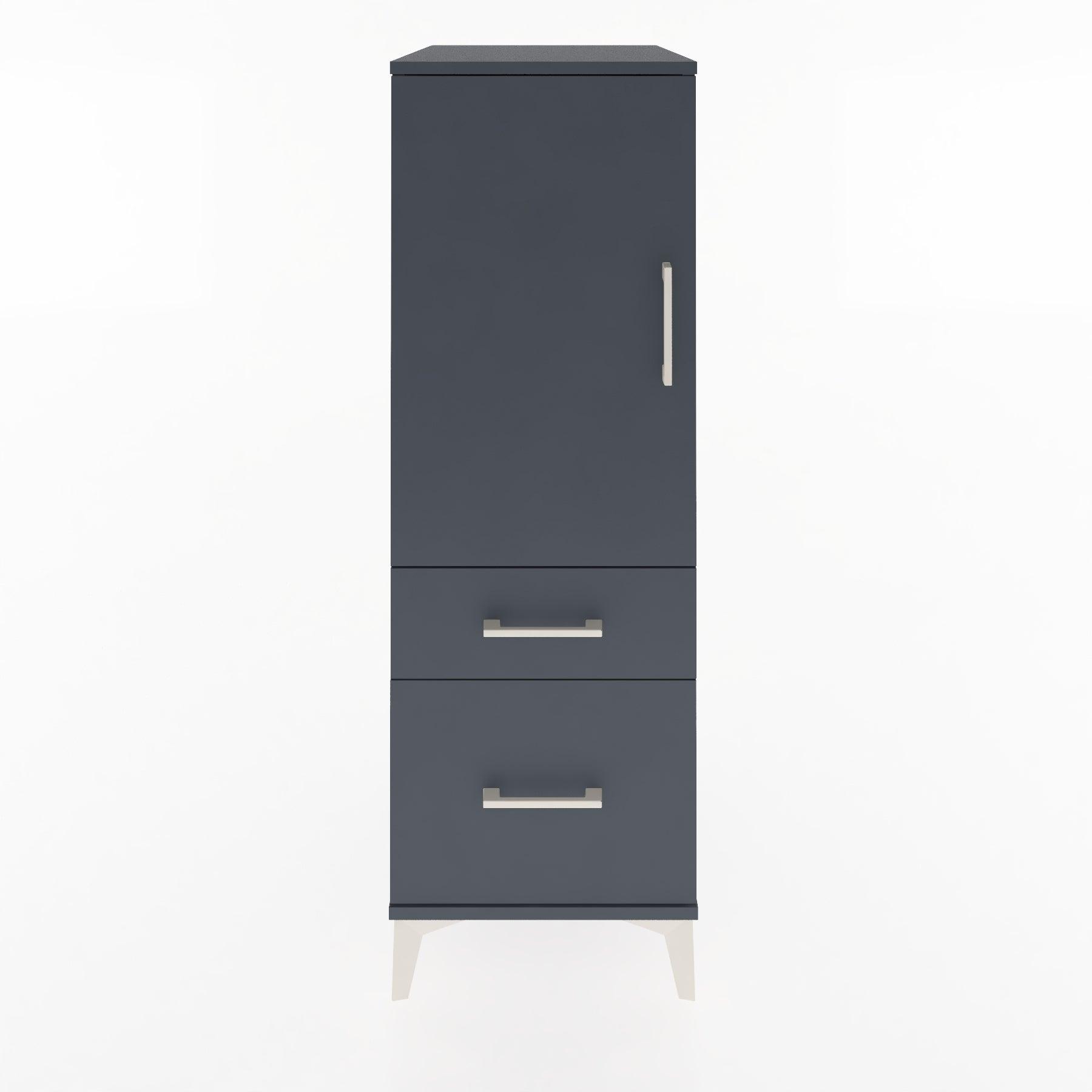 Woodntry Modular Cabinet Anthracite 44x30x122 cm with Doors and Drawers KC105-2