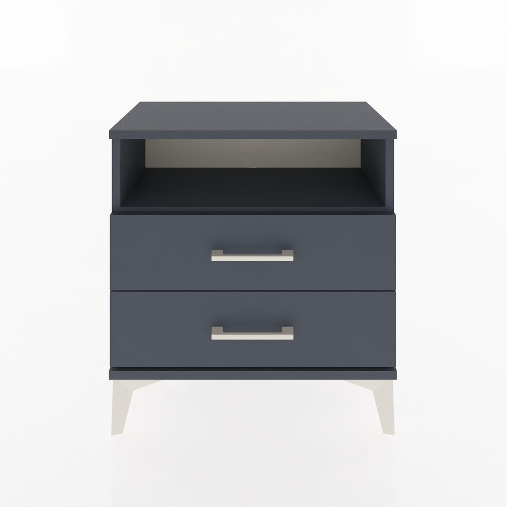 Woodntry Modular Nightstand Anthracite 60x30x52 cm with Drawers and Shelves CR5-2