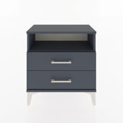 Woodntry Modular Nightstand Anthracite 60x30x52 cm with Drawers and Shelves CR5-2