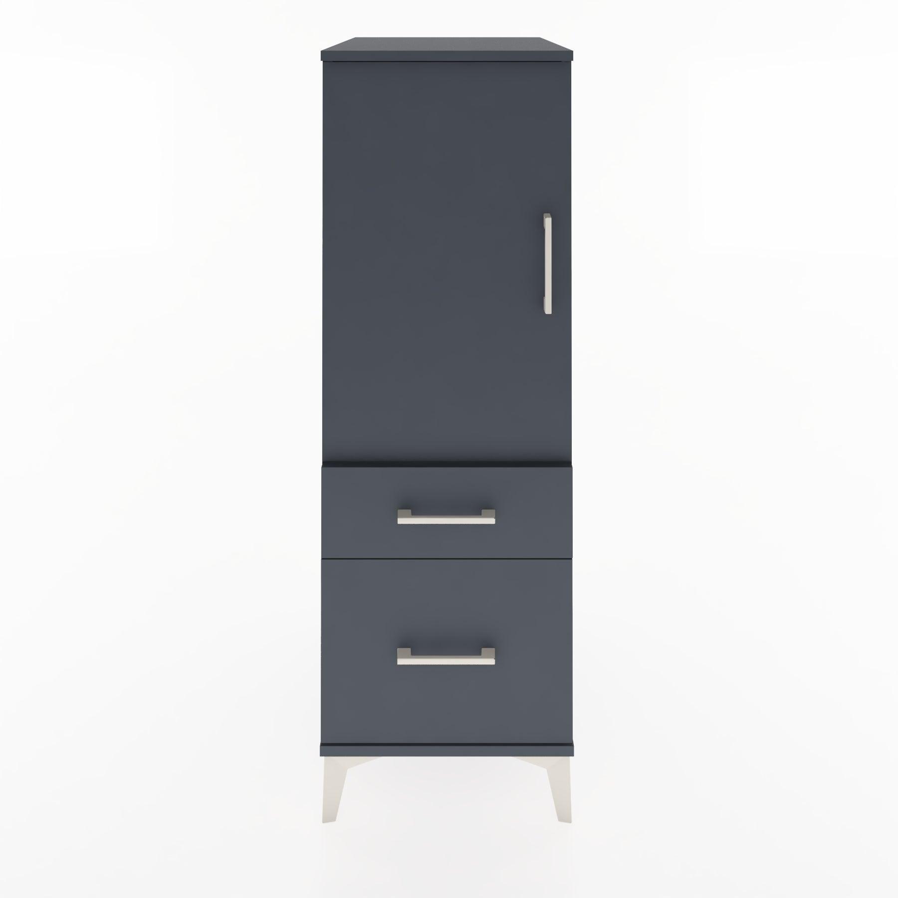 Woodntry Modular Cabinet Anthracite 44x30x122 cm with Doors and Drawers KC5-2