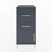 Woodntry Modular Nightstand Anthracite 44x44x84 cm with Cover and Drawer KC49-2