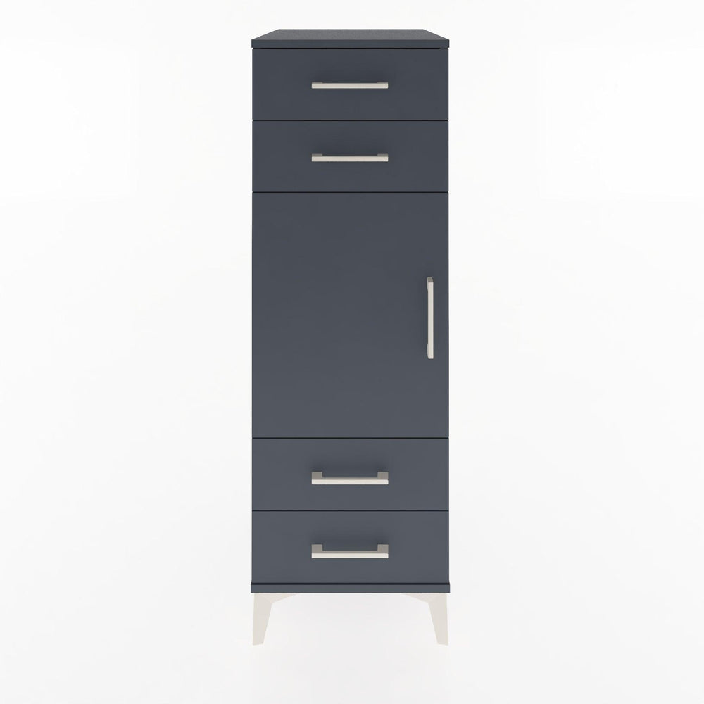 Woodntry Modular Cabinet Anthracite 44x30x122 cm with Doors and Drawers KC55-2
