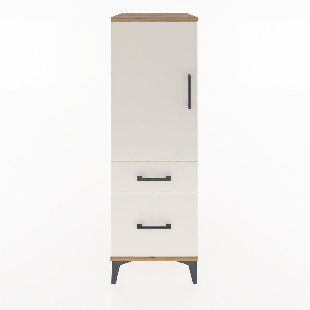 Woodntry Modüler Dolap Çam 44x30x122 cm Kapaklı ve Çekmeceli KC105-3