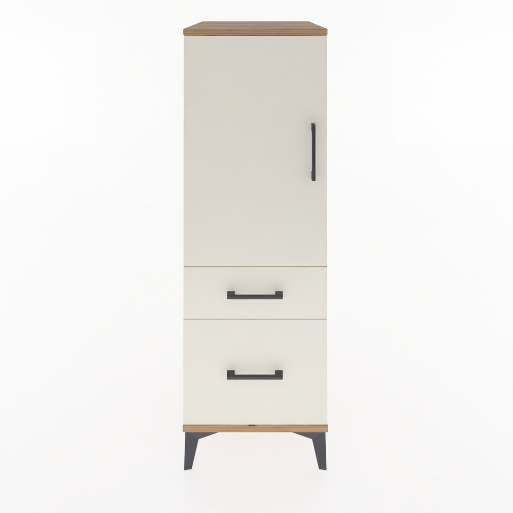 Woodntry Modüler Dolap Çam 44x59x122 cm Kapaklı ve Çekmeceli KC105-3