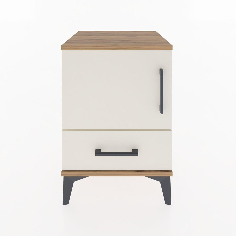 Woodntry Modular Nightstand Pine 44x44x52 cm with Cover and Drawer KC5-3