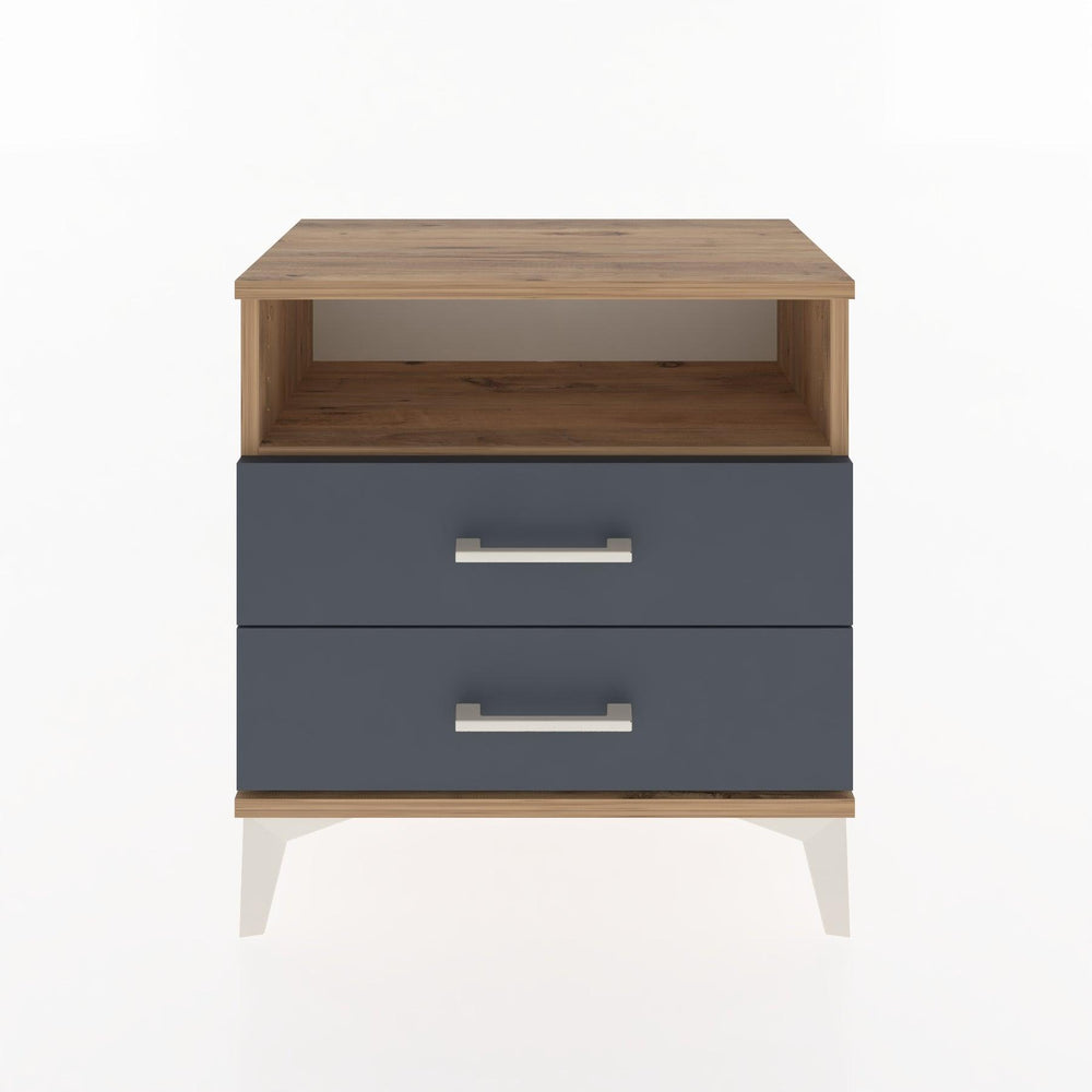 Woodntry Modular Nightstand Pine 60x30x52 cm with Drawers and Shelves CR5-3