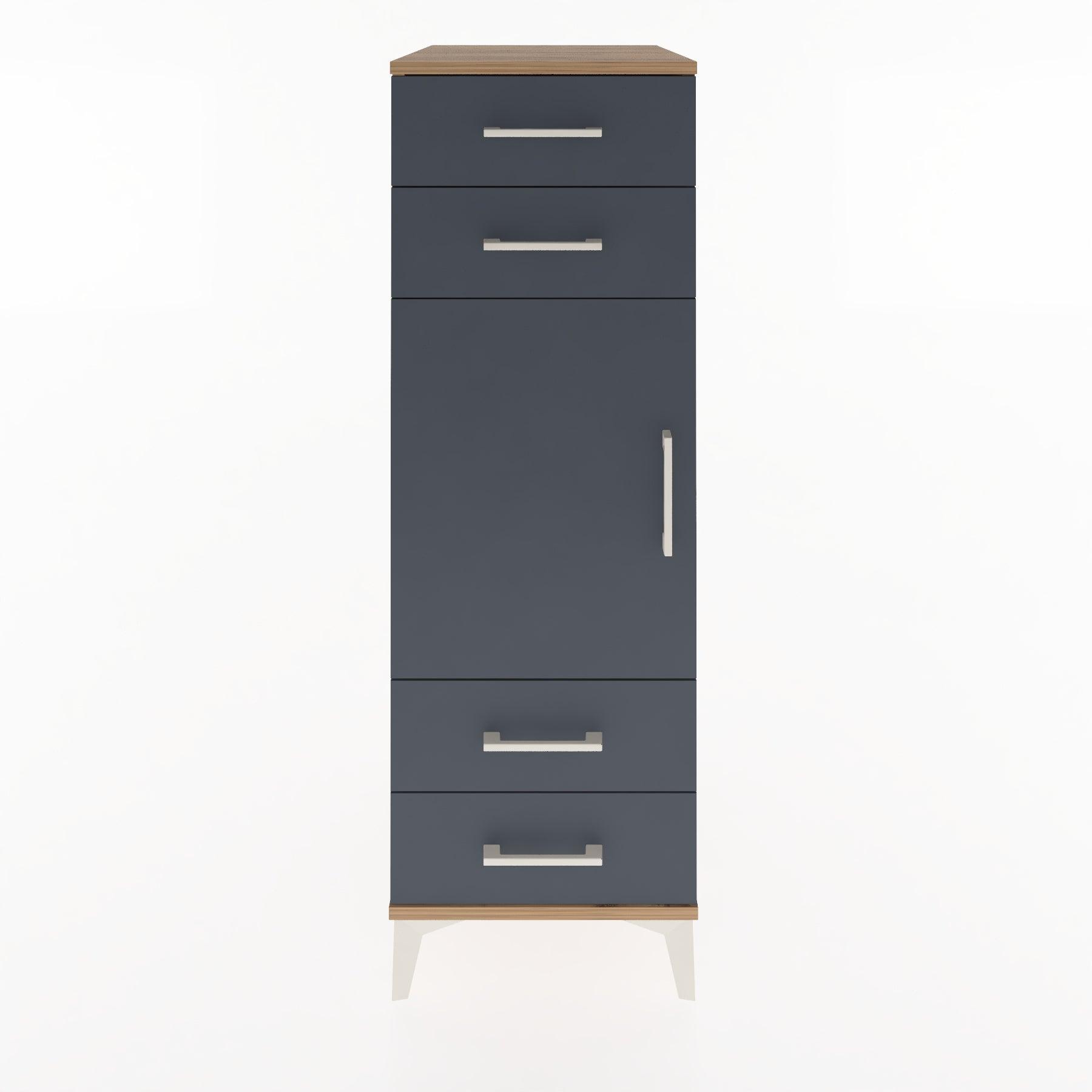 Woodntry Modular Cabinet Pine 44x30x122 cm with Doors and Drawers KC55-3