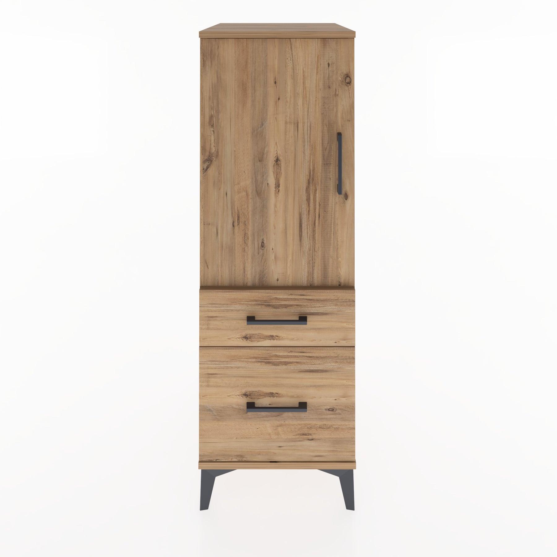 Woodntry Modular Cabinet Pine 44x30x122 cm with Doors and Drawers KC5-3