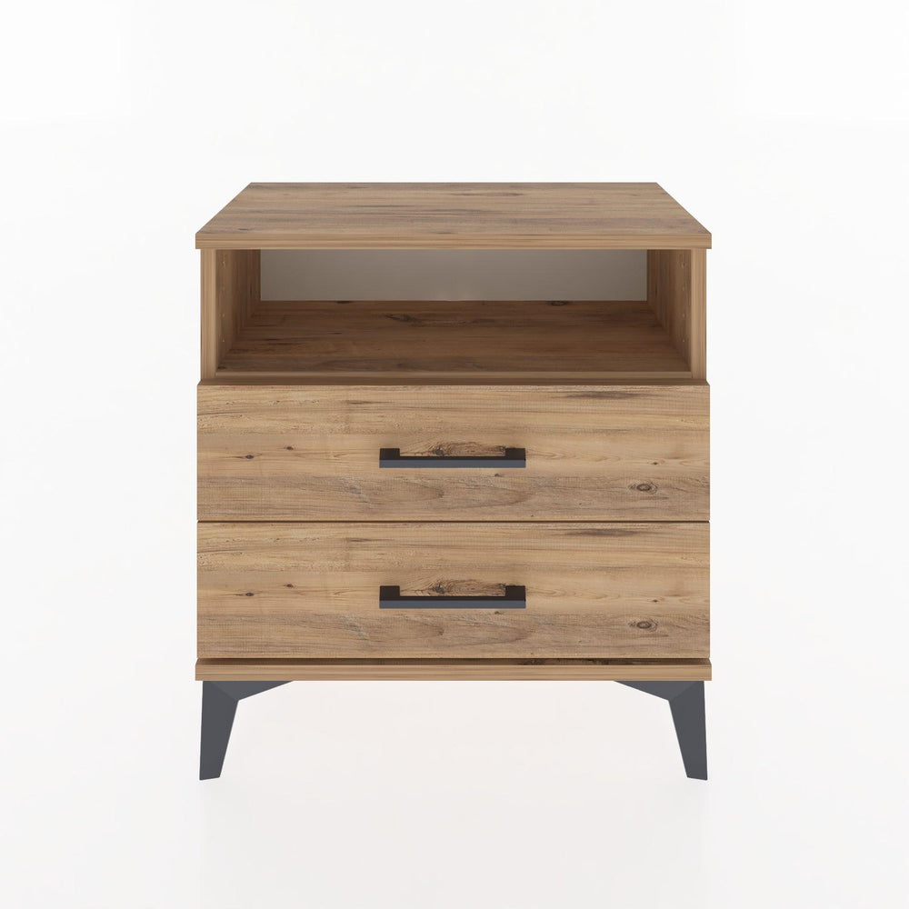Woodntry Modular Nightstand Pine 60x30x52 cm with Drawers and Shelves CR5-3