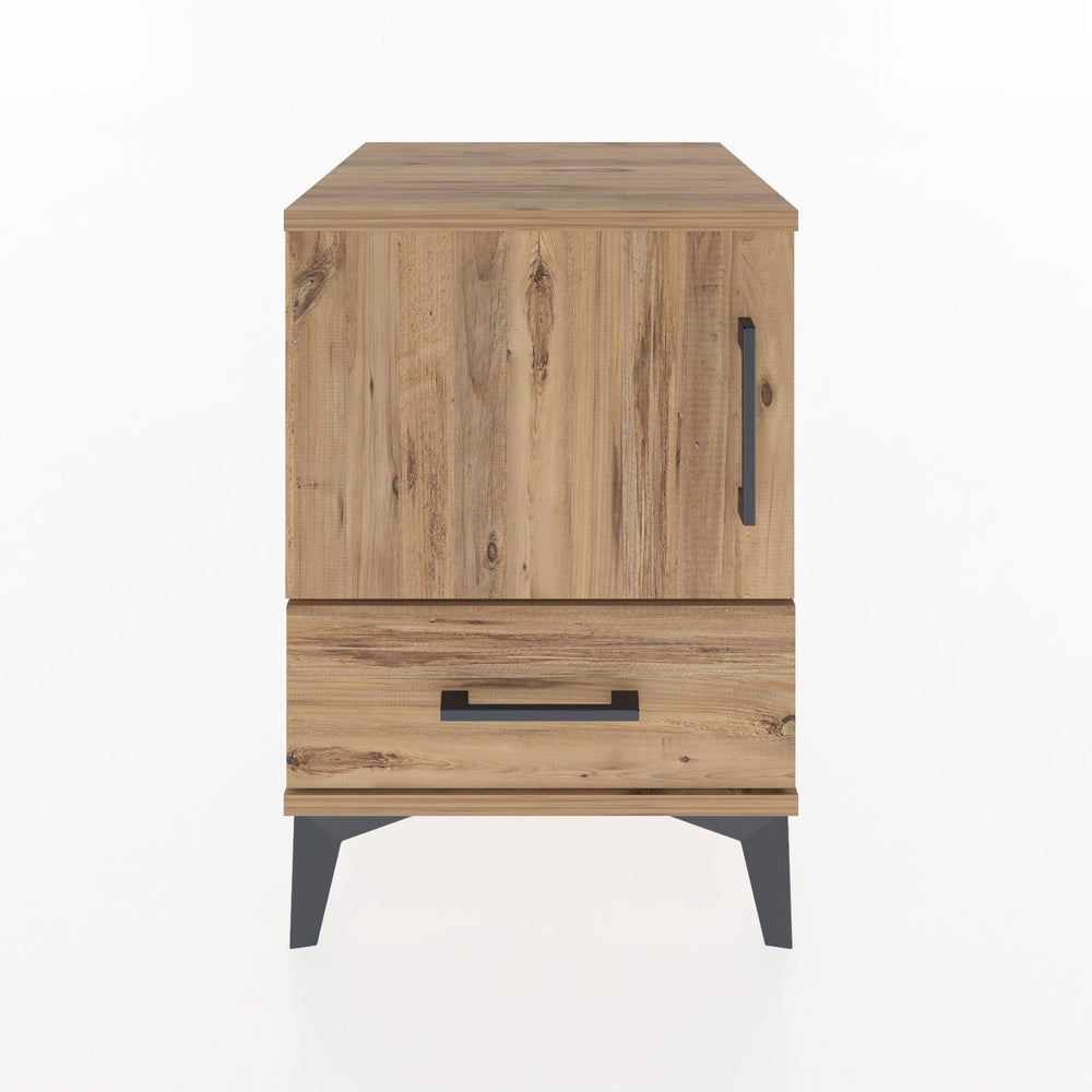 Woodntry Modular Nightstand Pine 44x44x52 cm with Cover and Drawer KC5-3