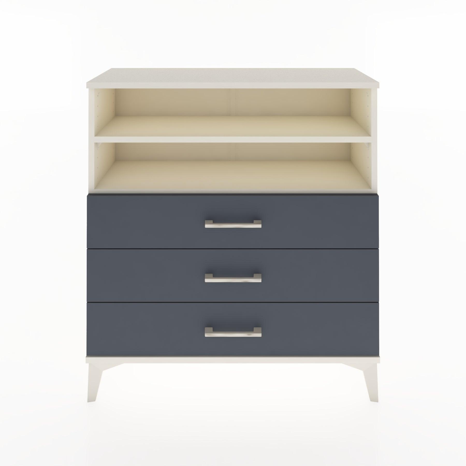 Woodntry Modular Dresser Moonstone 88x30x84 cm with Drawers and Shelves CR6-1