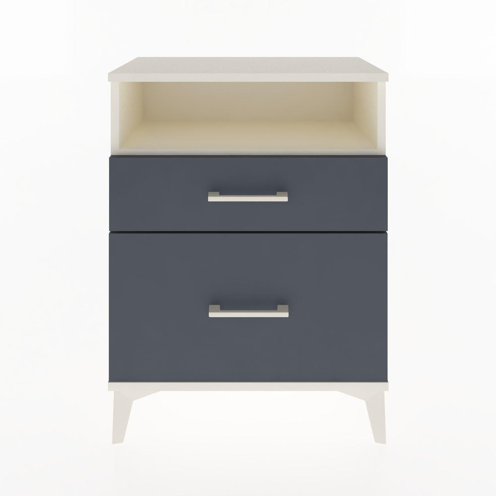 Woodntry Modular Nightstand Moonstone 60x30x68 cm with Drawer and Shelf CR6-1