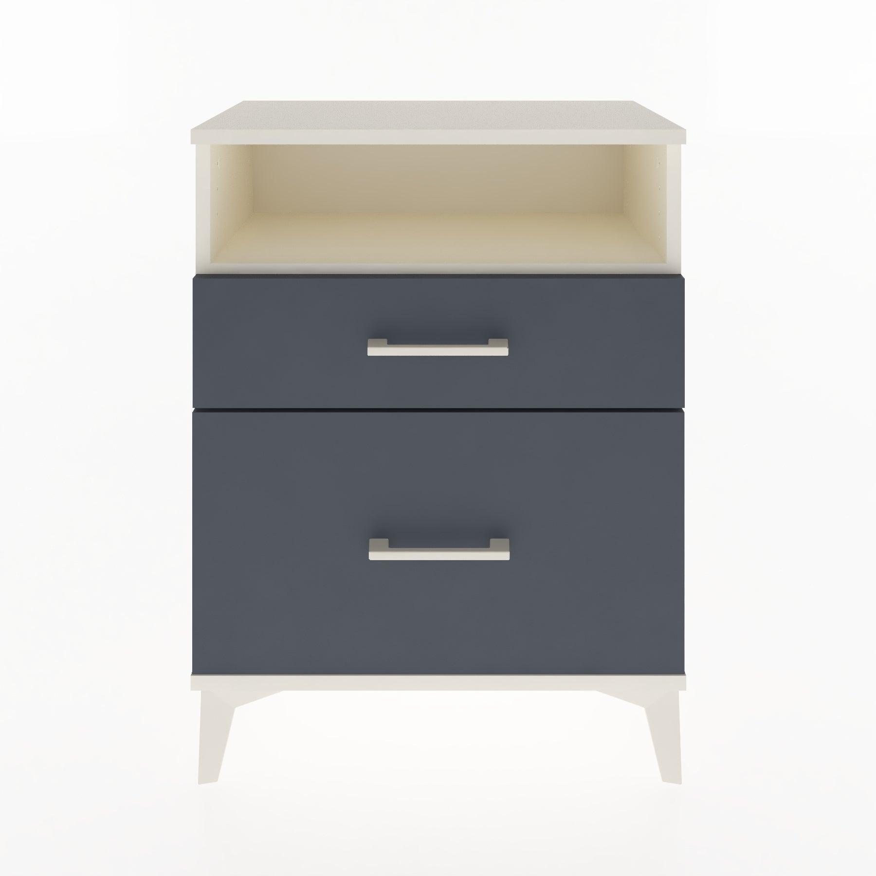 Woodntry Modular Nightstand Moonstone 60x30x68 cm with Drawer and Shelf CR6-1