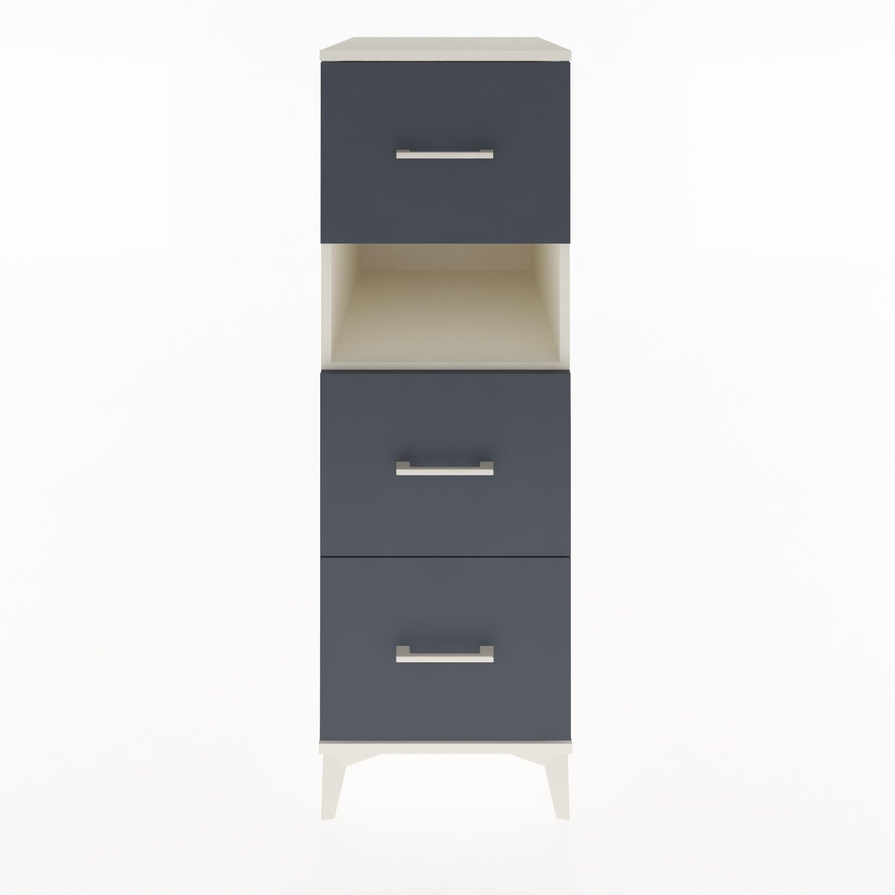 Woodntry Modular Cabinet Moonstone 44x30x122 cm with Drawers and Shelves CR106-1