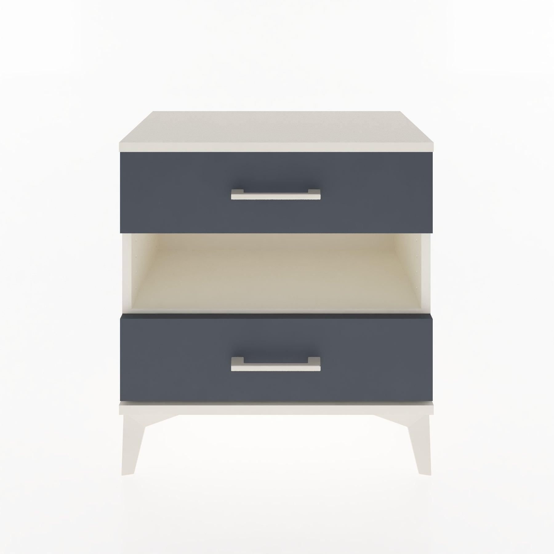 Woodntry Modular Nightstand Moonstone 60x30x52 cm with Drawer and Shelf CR6-1