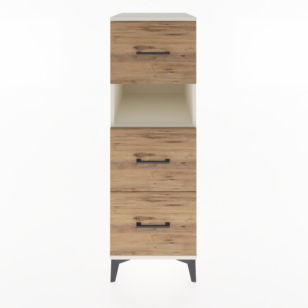 Woodntry Modüler Dolap Aytaşı 44x59x122 cm Çekmeceli ve Raflı CR106-1