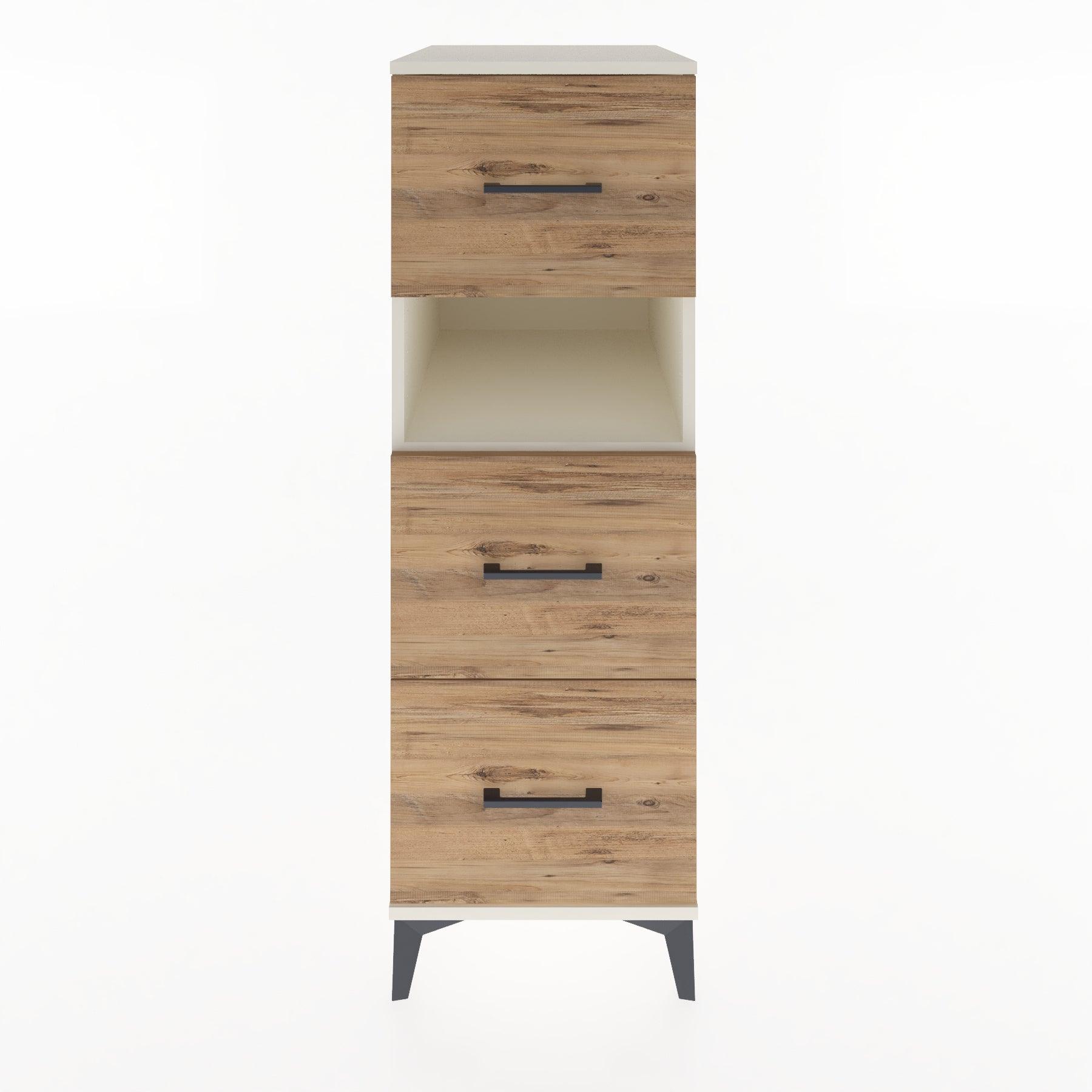 Woodntry Modular Cabinet Moonstone 44x30x122 cm with Drawers and Shelves CR106-1