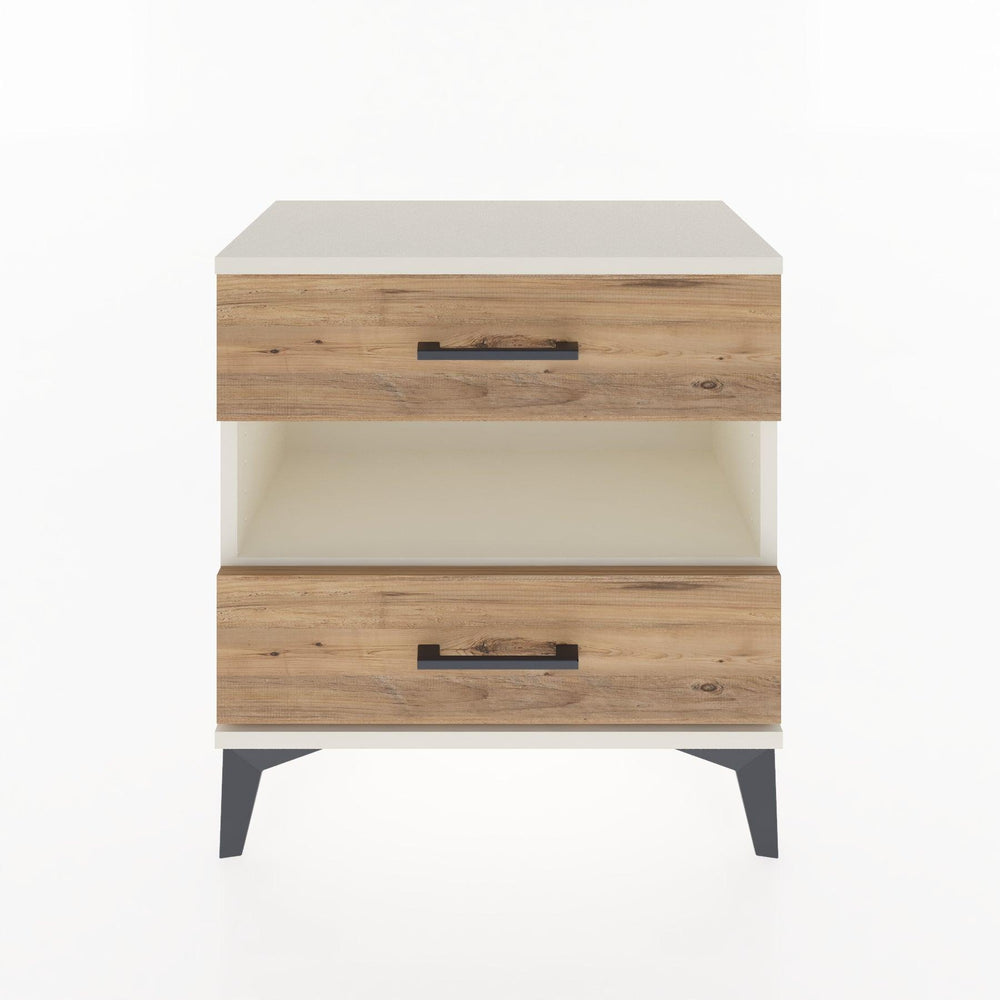 Woodntry Modular Nightstand Moonstone 60x30x52 cm with Drawer and Shelf CR6-1