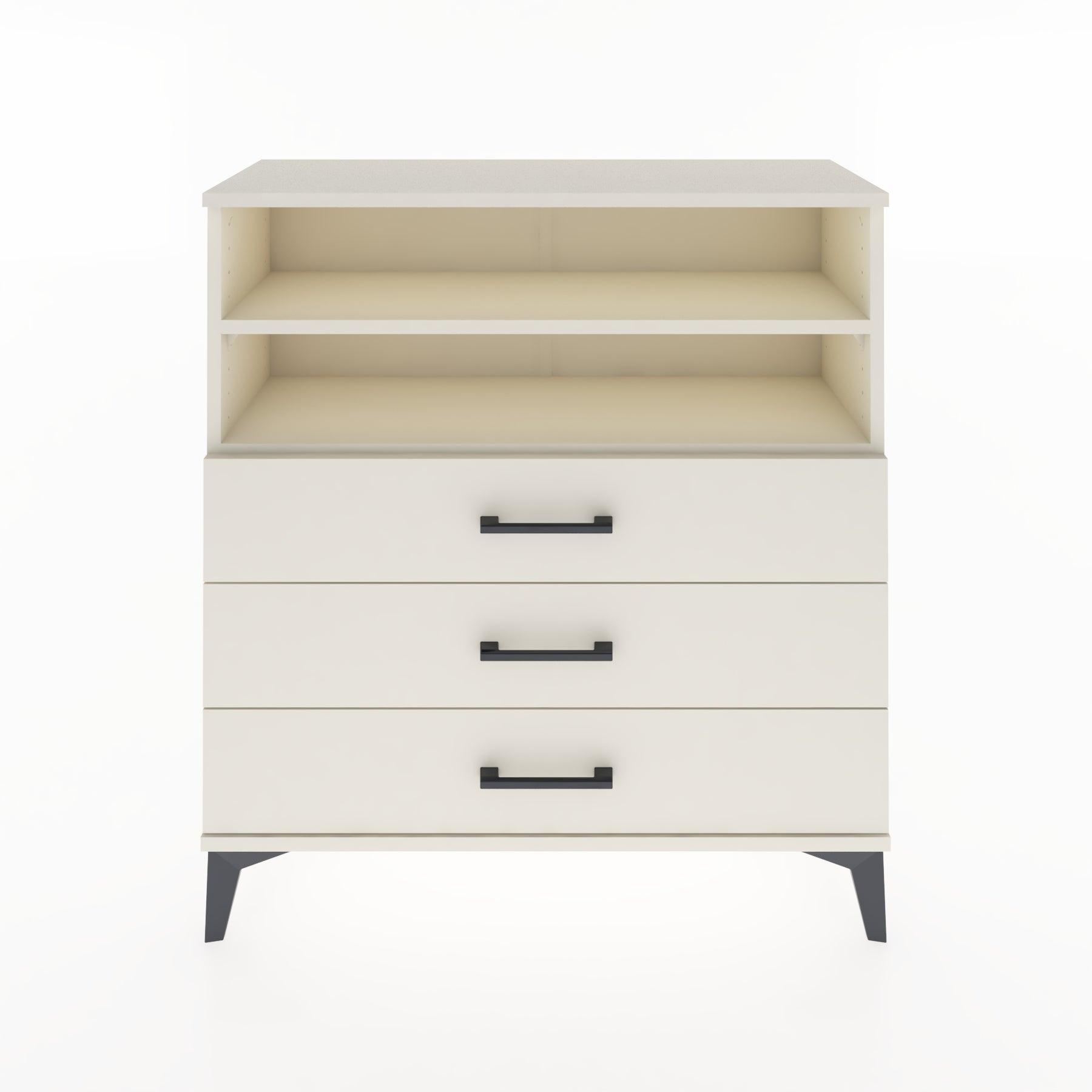 Woodntry Modular Dresser Moonstone 88x30x84 cm with Drawers and Shelves CR6-1