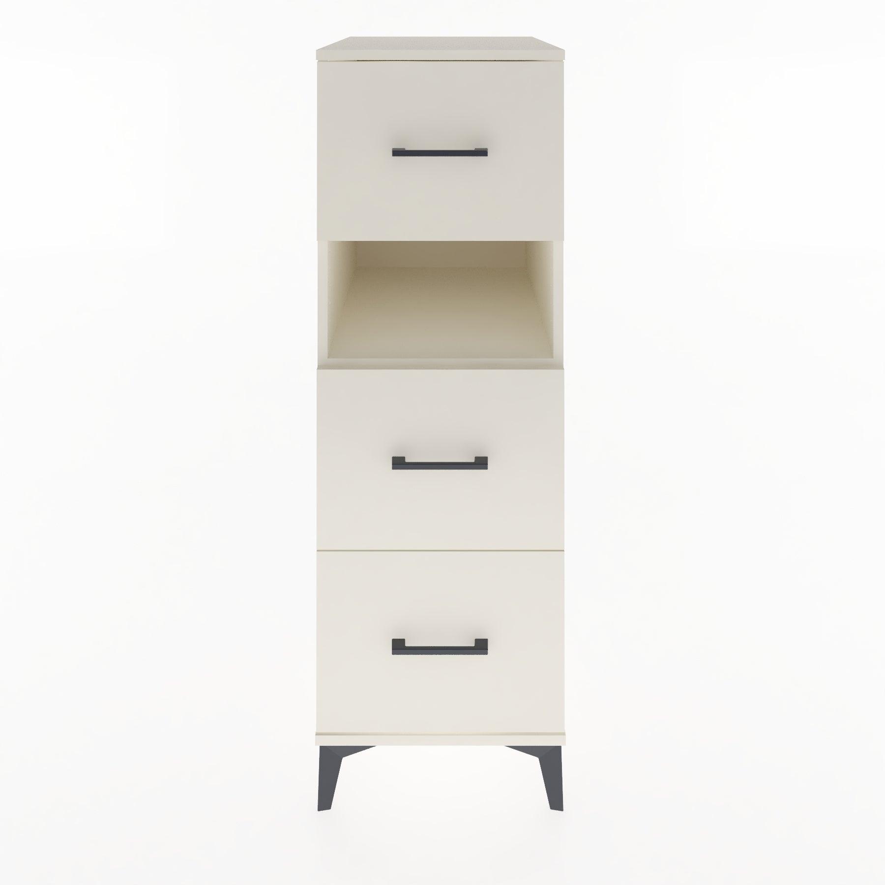 Woodntry Modular Cabinet Moonstone 44x30x122 cm with Drawers and Shelves CR106-1