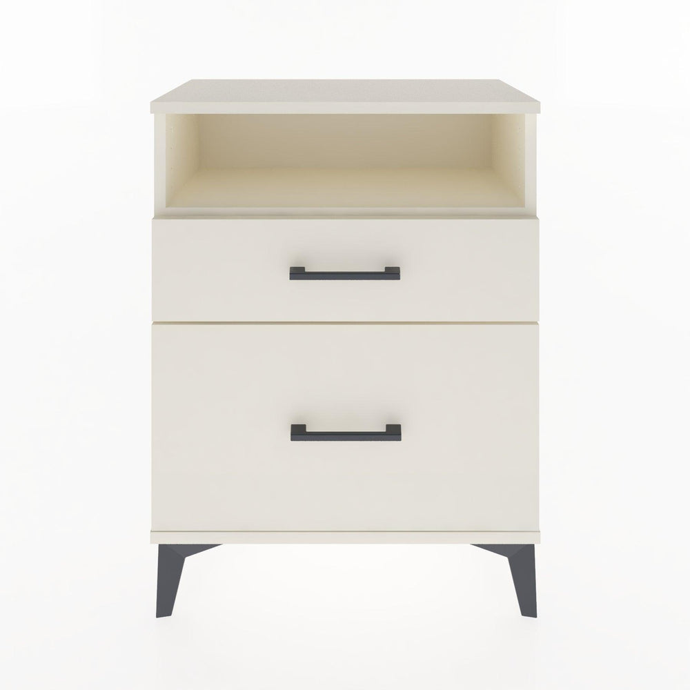 Woodntry Modular Nightstand Moonstone 60x30x68 cm with Drawer and Shelf CR6-1