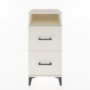 Woodntry Modular Nightstand Moonstone 44x44x84 cm with Drawer and Shelf CR6-1