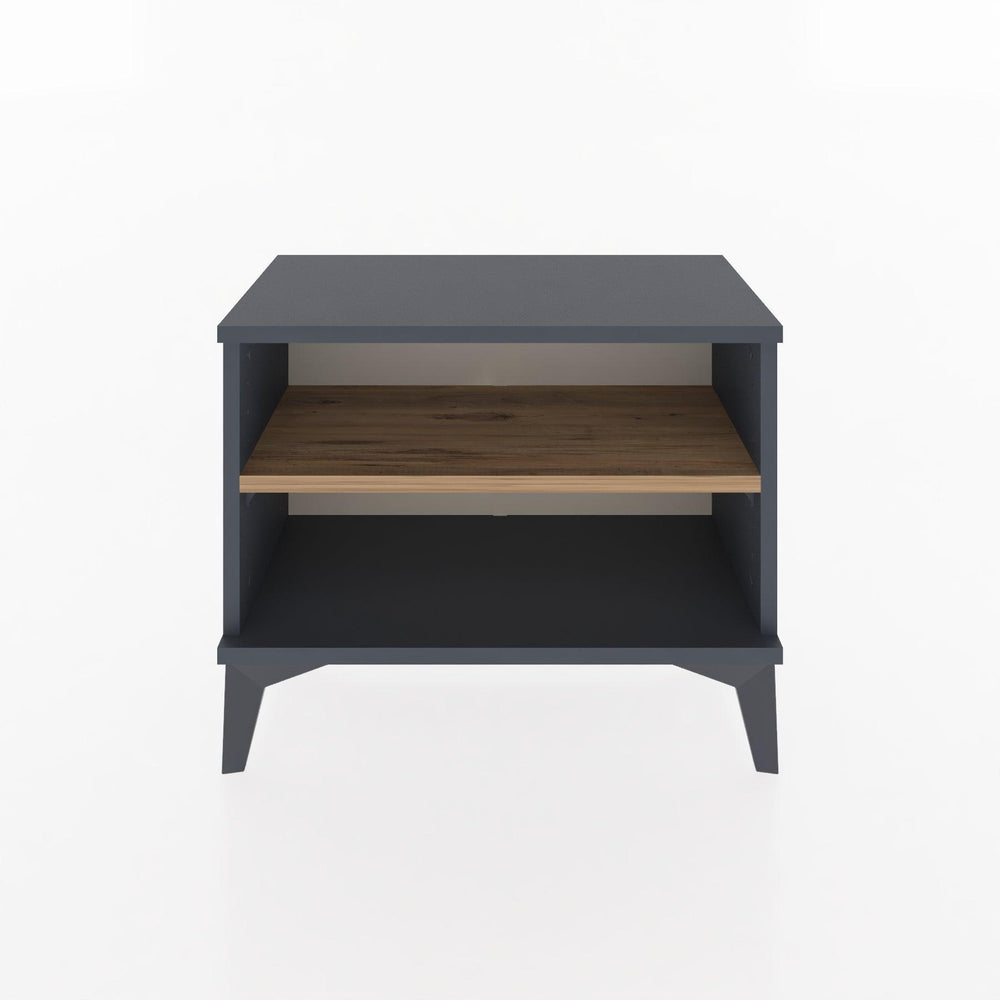 Woodntry Modular Nightstand Anthracite 60x30x36 cm with Shelf R6-2