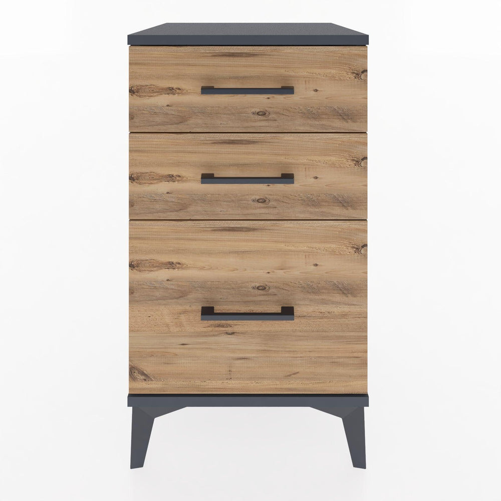 Woodntry Modüler Komodin Antrasit 44x44x68 cm Çekmeceli C6-2