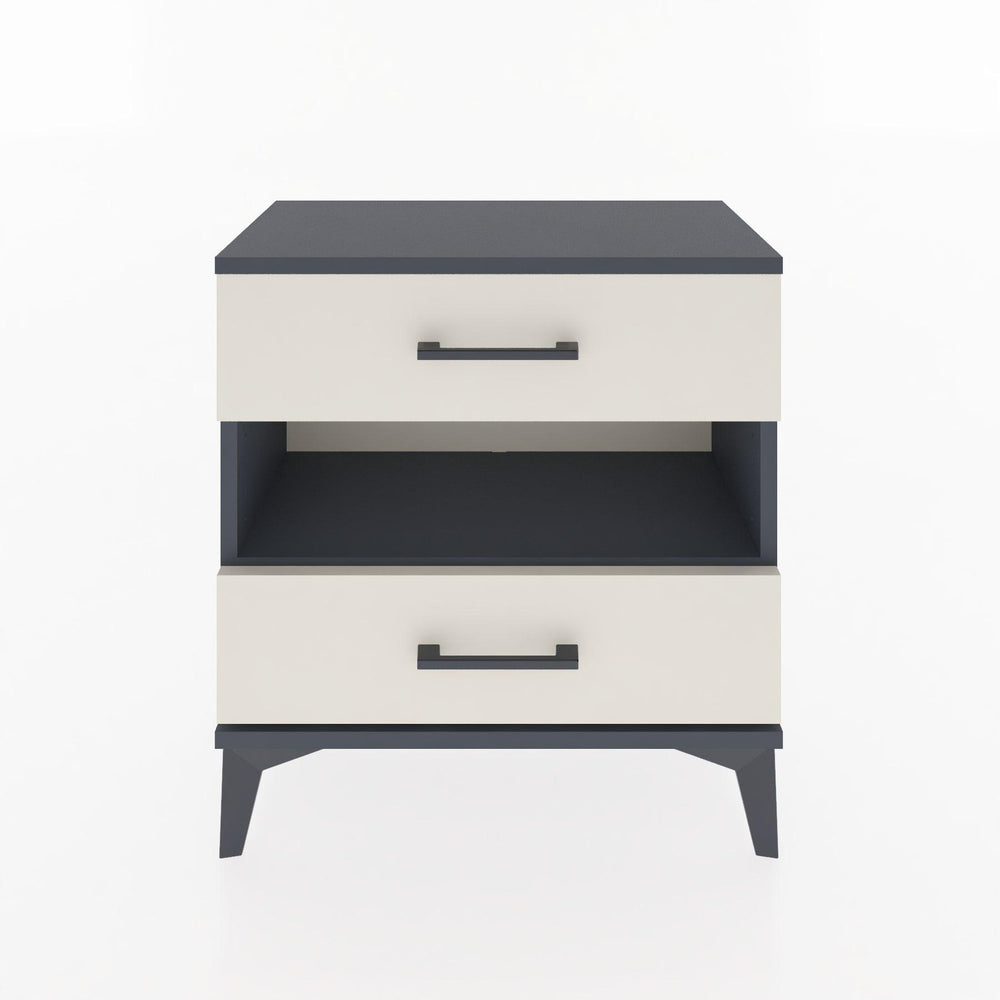 Woodntry Modular Nightstand Anthracite 60x30x52 cm with Drawers and Shelves CR6-2