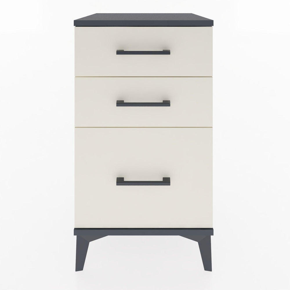 Woodntry Modüler Komodin Antrasit 44x44x68 cm Çekmeceli C6-2