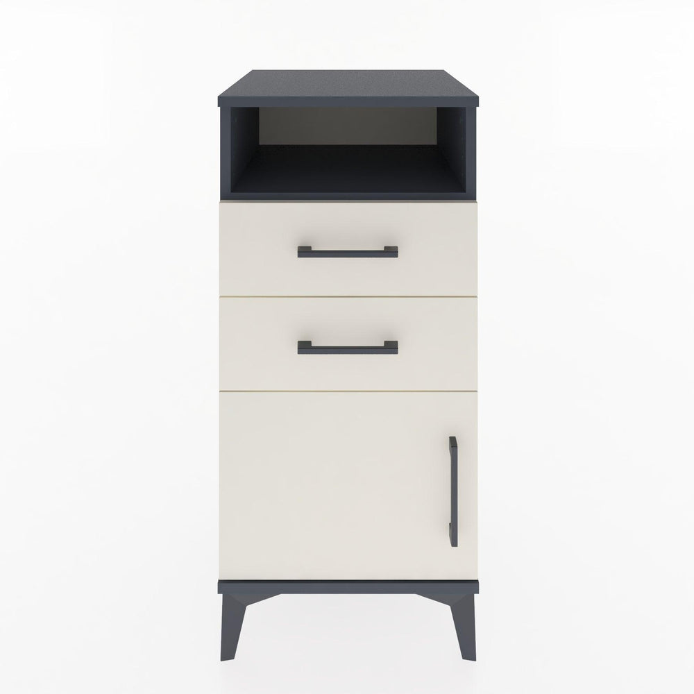 Woodntry Modular Nightstand Anthracite 44x44x84 cm Functional F50-2