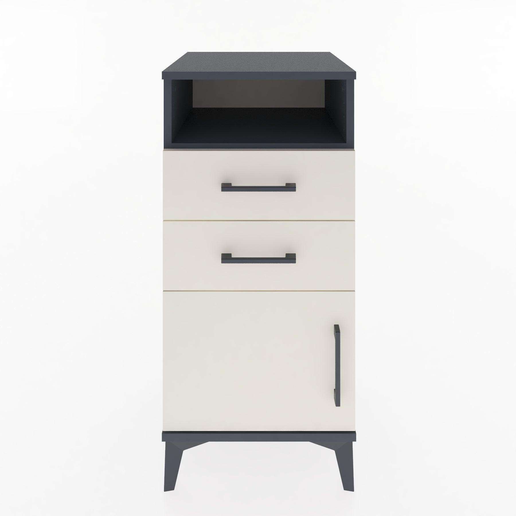 Woodntry Modular Nightstand Anthracite 44x44x84 cm Functional F50-2