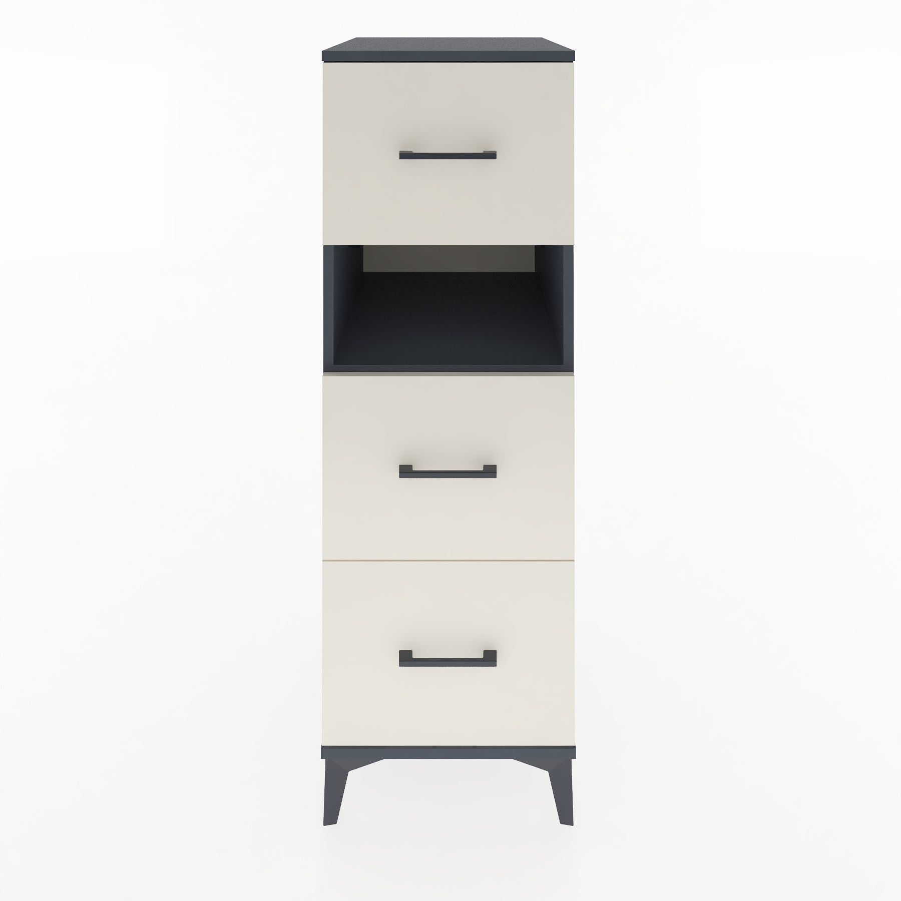 Woodntry Modular Cabinet Anthracite 44x59x122 cm with Drawers and Shelves CR106-2