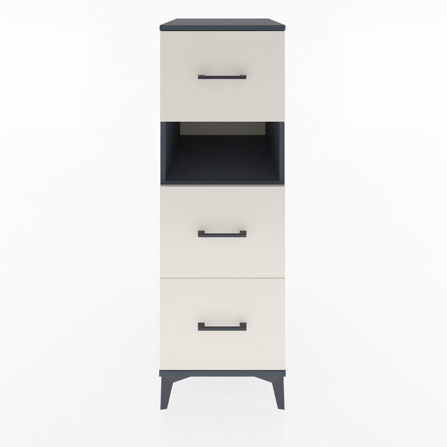 Woodntry Modular Cabinet Anthracite 44x30x122 cm with Drawers and Shelves CR106-2